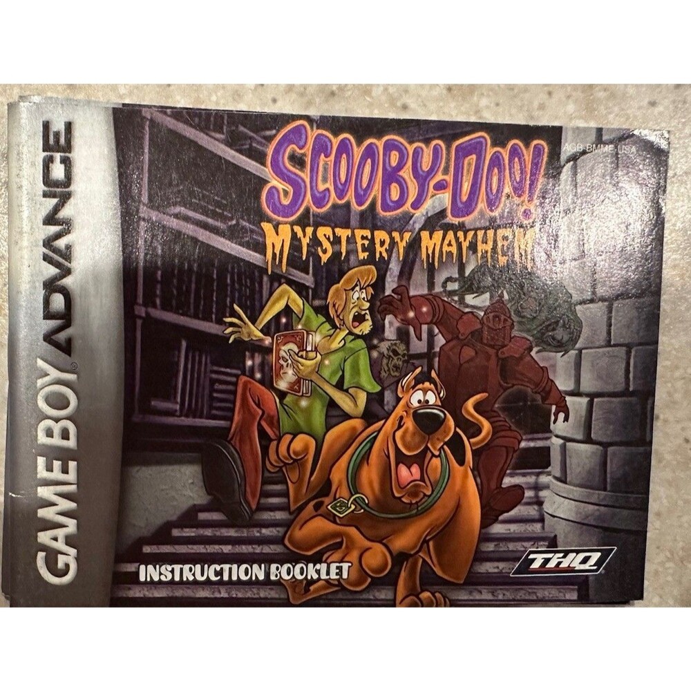 Scooby-Doo Mystery Mayhem Nintendo Game Boy Advance Instruction Manual Booklet